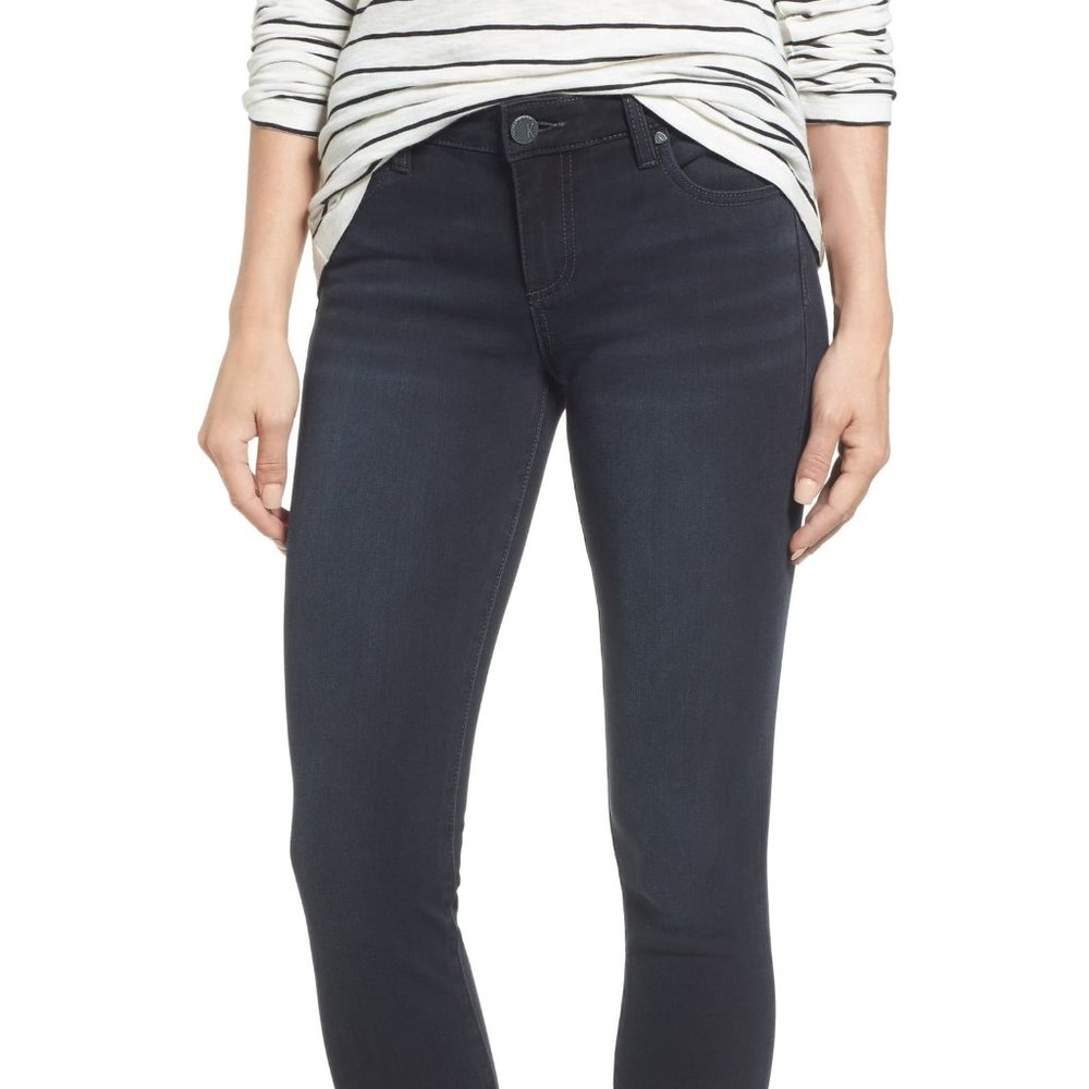 💋Kut the kloth black dark gray skinny jeans size 0